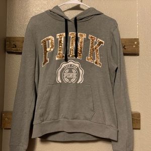 🔥GRAY/GOLD/WHITE pink sweatshirt!!